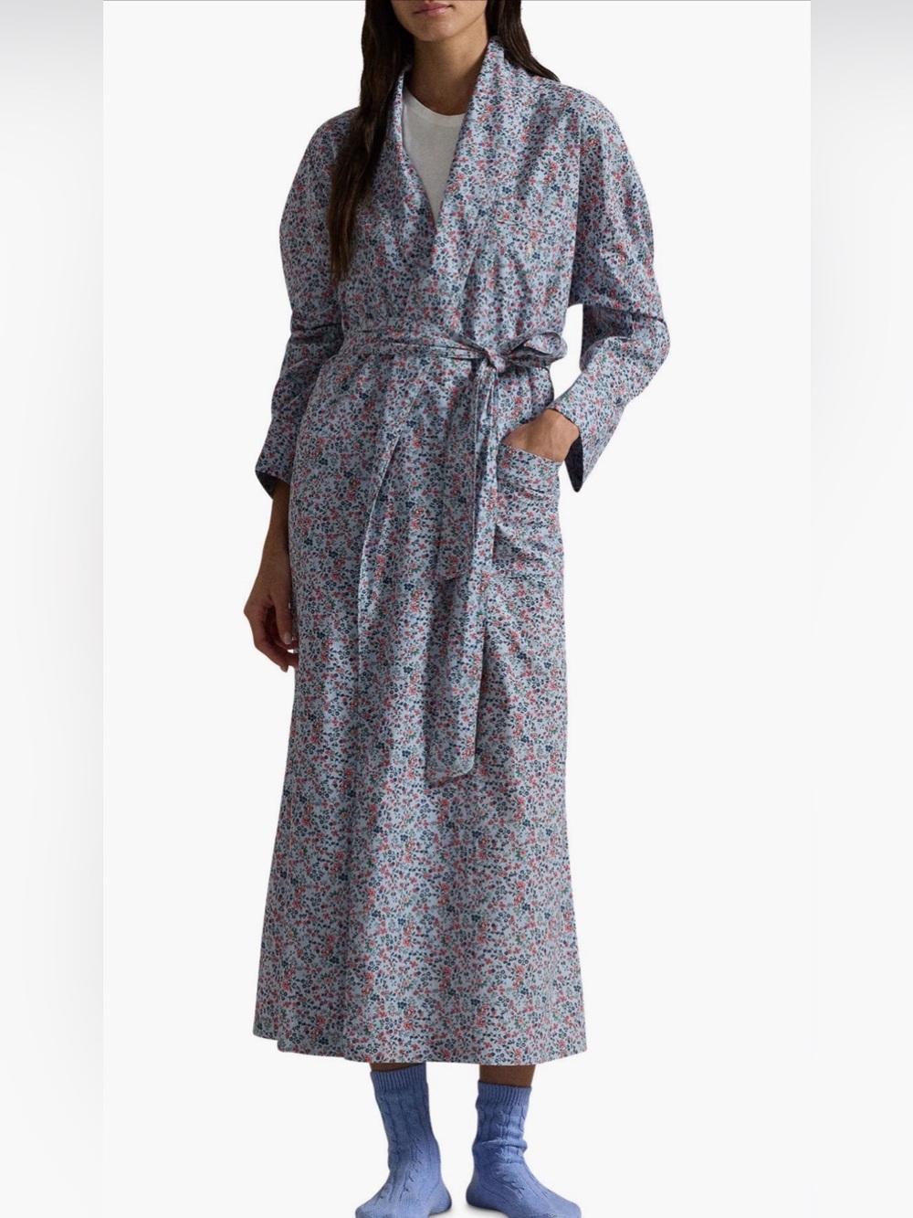 Polo Ralph Lauren Floral Cotton Long Robe Size Small/Medium NEW